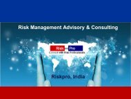 Risk Management Advisory & Consulting Riskpro, India