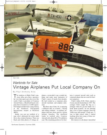 Vintage Airplanes Put Local Company On - Courtesy Aircraft