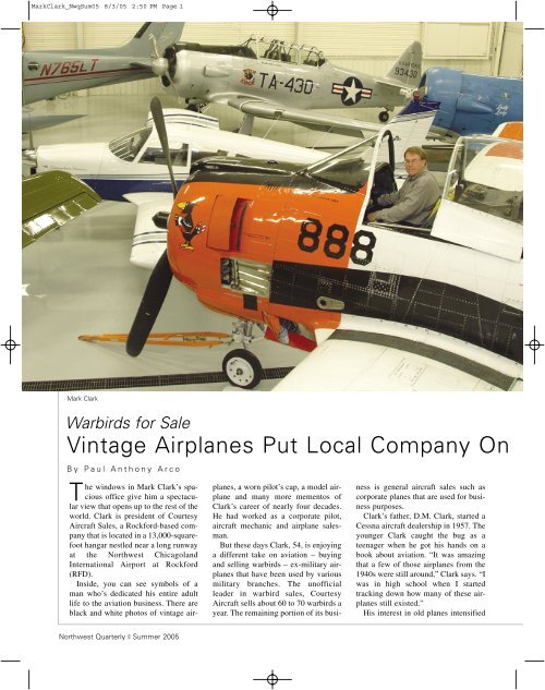 Vintage Airplanes Put Local Company On - Courtesy Aircraft