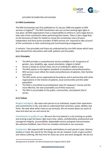 Good Governance Handbook - HQIP