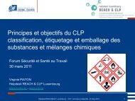 Principes et objectifs du CLP classification, Ã©tiquetage et ...