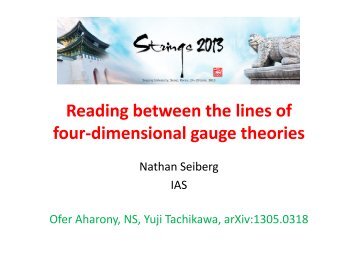 Reading between the lines of four-dimensional gauge theories