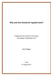 Why and how should we regulate taxis? - Taxi Industry Inquiry
