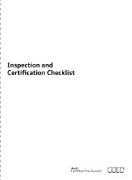 Audi CPO Inspection and Certification Checklist (4 MB)