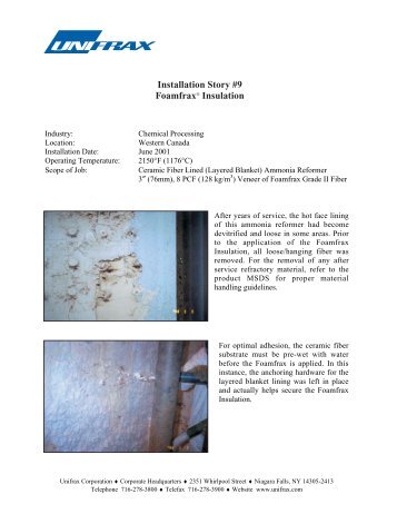 Foamfrax Installation Story #9 (PDF) - Unifrax
