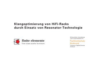 Klangoptimierung von HiFi-Racks durch Einsatz ... - Finite Elemente