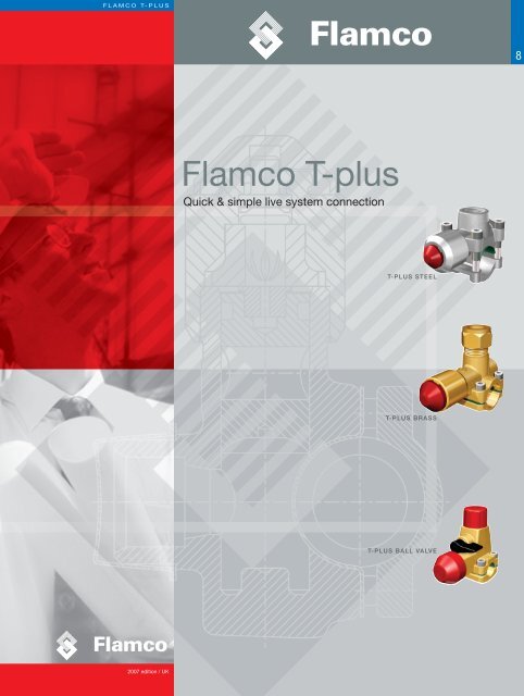 Flamco T-plus Abzweigstück Aus Messing 22 Mm – Für Kupfer- & Edelstahlrohre – Bohrlos, Ohne Betriebsunterbrechung, Mit Auslösemechanismus – Für Krankenhäuser & Industrie