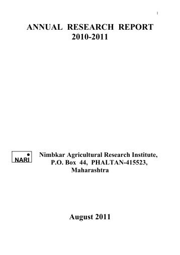 Annual Report - NARI