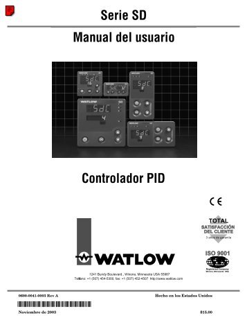 Serie SD Manual del usuario, Controlador PID - Cress ...