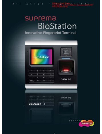 Cititor control acces cu amprenta Suprema BioStation BST-OC