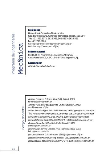 catalogo COPPE-cor - UFRJ