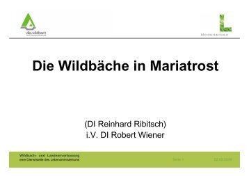 Die WildbÃ¤che in Mariatrost - Wasser - in Graz!