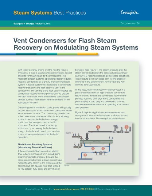 No. 26 - Vent Condensers for Flash Steam Recovery on Modulating ...