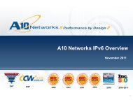 A10 Networks IPv6 Overview - gogoNET LIVE!