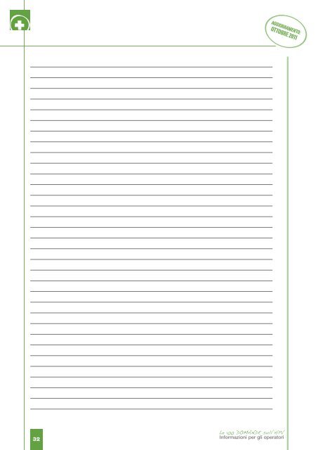 AGGIORNAMENTO: OTTOBRE 20