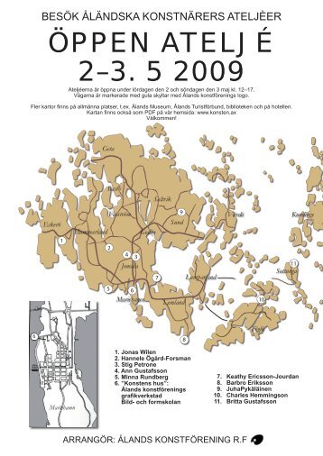 ÖPPEN ATELJÉ 2–3. 5 2009