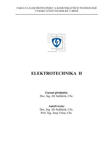 Skripta - pÅednÃ¡Å¡ky - UTEE - VysokÃ© uÄenÃ­ technickÃ© v BrnÄ