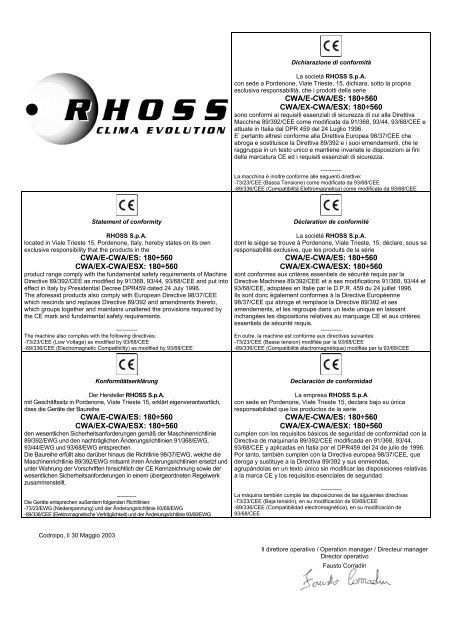 H50634-v03 Manuale Istr. CWA_E_S_X_180-560 - Rhoss