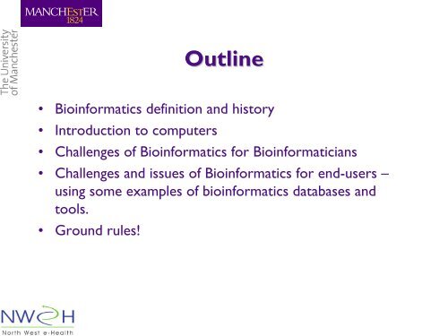 Introduction to bioinformatics - National Genetics Reference ...