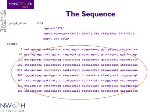 Introduction to bioinformatics - National Genetics Reference ...