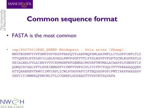 Introduction to bioinformatics - National Genetics Reference ...