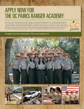 APPLY NOW FOR THE OC PARKS RANGER ACADEMY