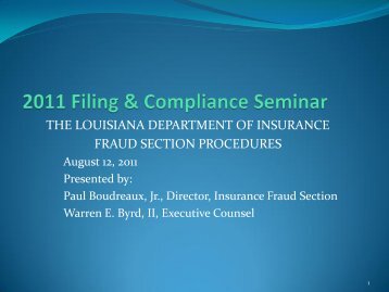 Anti-Fraud Plan - Louisiana Department of Insurance