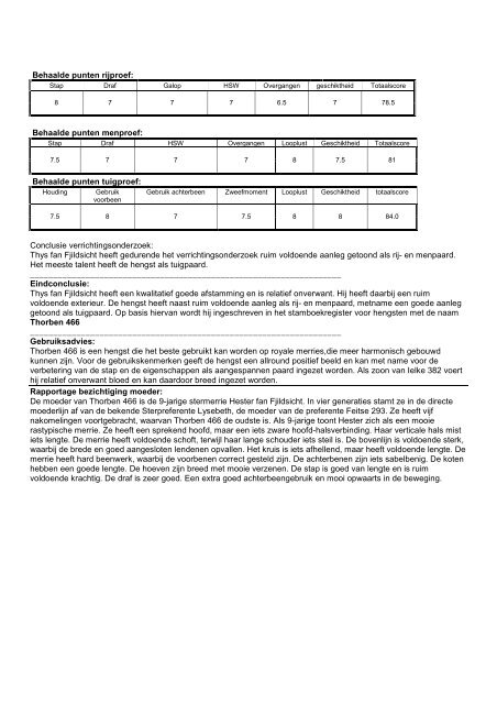 beoordelingsrapport_Thorben 466 - Friesenpferde Verband CH