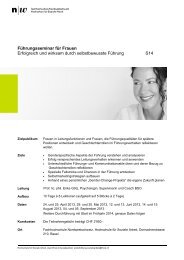 Führungsseminar für Frauen Erfolgreich und wirksam durch ...