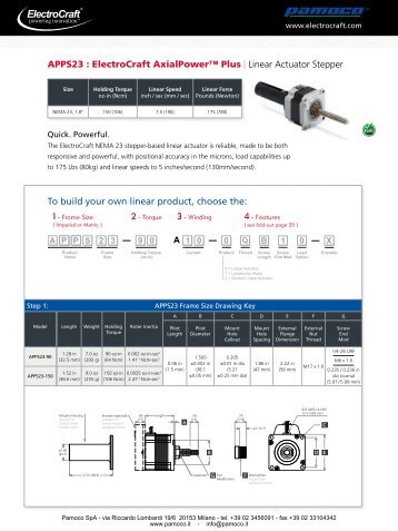 APPS23 : ElectroCraft AxialPowerâ¢ Plus | Linear ... - Pamoco SpA