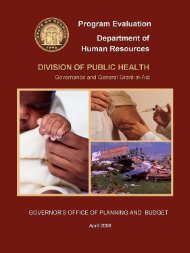 executive summary - Governor's Office of Planning and Budget