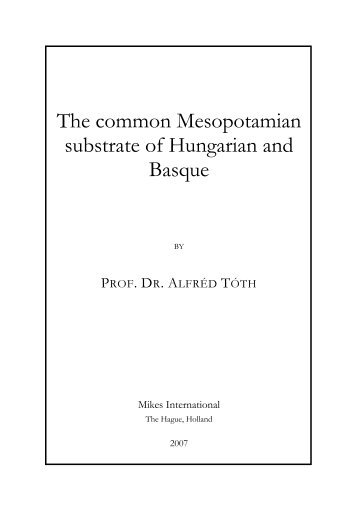 The common Mesopotamian substrate of Hungarian and ... - MEK