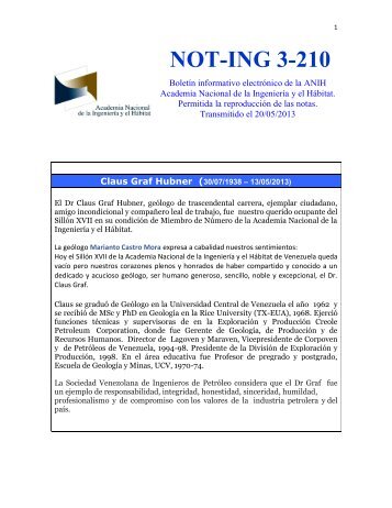 NOT-ING 3-210 - Academia Nacional de la IngenierÃ­a y el HÃ¡bitat