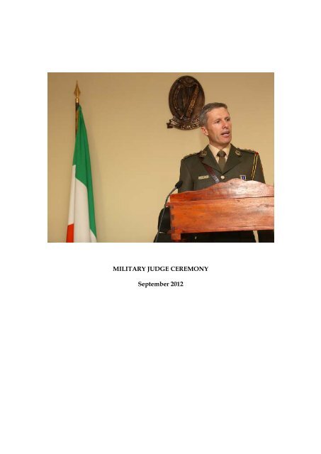 MILITARY JUDGE CEREMONY September 2012 - Defence Forces