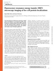 Fluorescence resonance energy transfer (FRET) microscopy ...