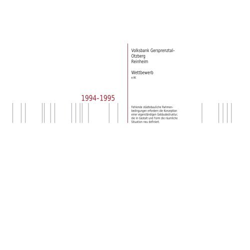 1982-2002 - Gräber | Architekten & Ingenieure