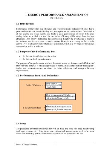 1. energy performance assessment of boilers - National Certification ...