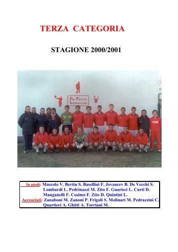 02-CAMPIONATO 2000 2001 - Fulgor Lodivecchio