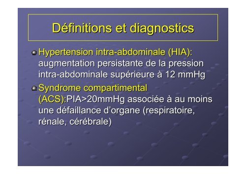 Syndrome du compartiment abdominal