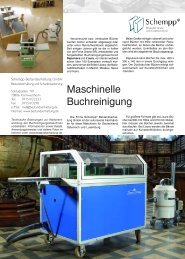 Maschinelle Buchreinigung - Schempp