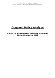 Opgave i Policy Analyse - policy.dk