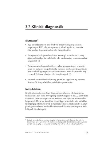 3.2 Klinisk diagnostik - SBU