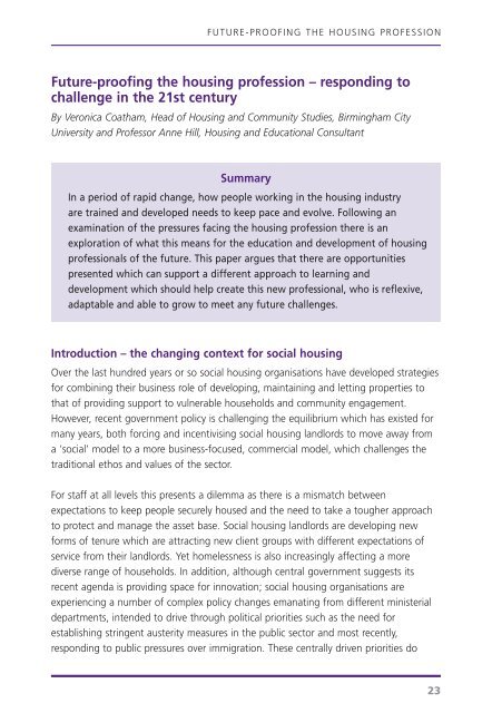 View publication - Chartered Institute of Housing