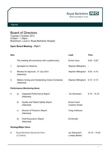 RBH board papers 1 - Health Service Journal
