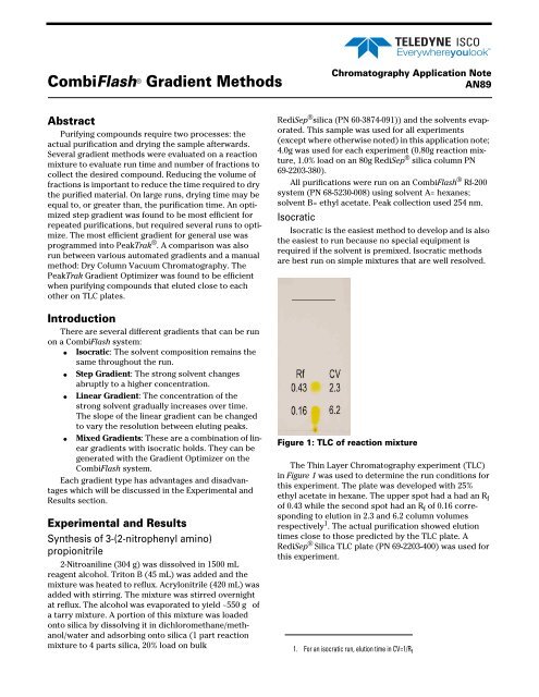 AN89 CombiFlash Gradient Methods - Isco