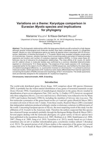 Variations on a theme: Karyotype comparison in Eurasian Myotis ...