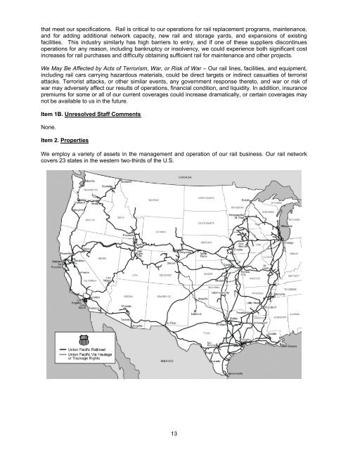 Form 10-K - Union Pacific