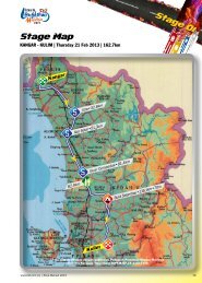 stage 1 race manual - Le Tour de Langkawi 2013