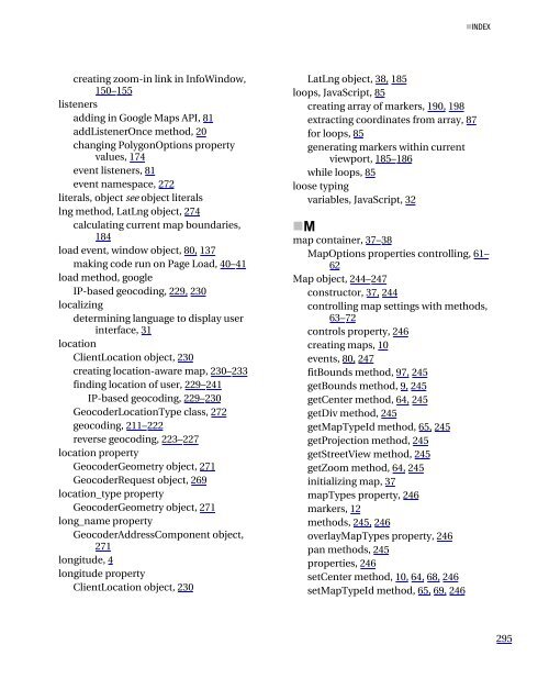  index semicolons endin