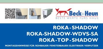 ROKA - SHADOW ROKA-SHADOW-WDVS-SA ROKA ... - Beck+Heun